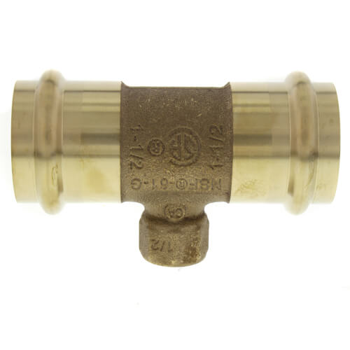 Main product image of 1-1/2" x 1-1/2" x 1/2" ProPress x ProPress x Female Bronze Tee (Lead Free)