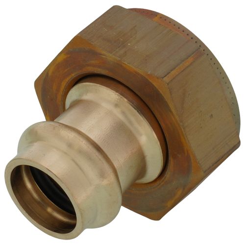 Main product image of 1/2" ProPress x 1" Female Bronze Union Tailpiece (Lead Free)