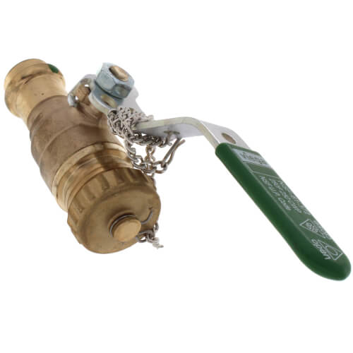 1/2" ProPress x 3/4" Hose Bronze Full Port Ball Valve w/ Lockable Metal Handle (Lead Free)
