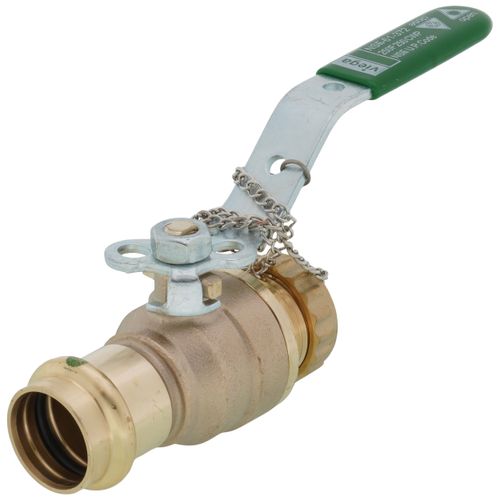 3/4" ProPress x Hose Bronze Full Port Ball Valve w/ Lockable Metal Handle (Lead Free)