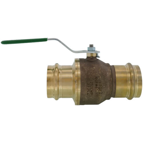 Main product image of 2" ProPress Bronze Full Port Ball Valve w/ Lockable Metal Handle (Lead Free)