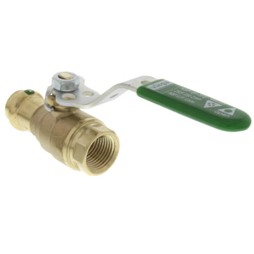 1/2" Press x 1/2" FPT ProPress Bronze Full Port Ball Valve w/ Lockable Metal Handle (Lead Free)