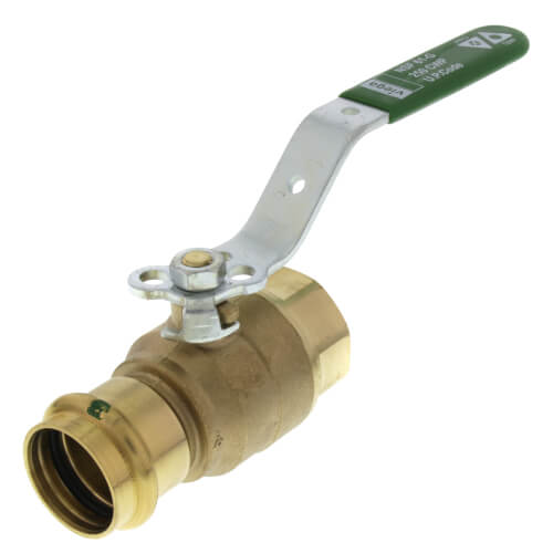 Main product image of 1" Press x FPT ProPress Bronze Full Port Ball Valve w/ Lockable Metal Handle (Lead Free)