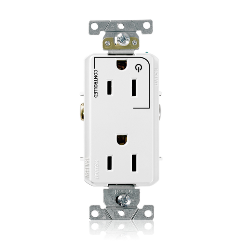 Main product image of Decora Plus Duplex Receptacle, Heavy-Duty Industrial, Split-Circuit, 15A 125V 2P 3W (White)