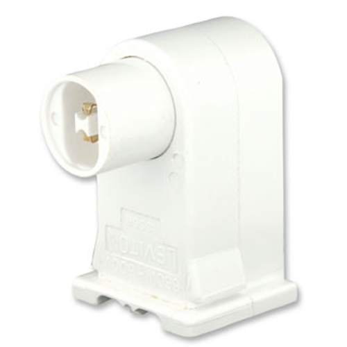Main product image of High-output Base, Double Contact Vert., Standard Fluorescent Lampholder, Pedestal, Slide-on, Plunger , Quickwire 18awg Solid Or Str Tinned (White)