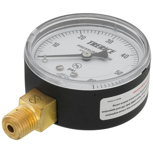 Main product image of 800B, 2-1/2" Dry Utility Pressure Gauge with Lower Mount, 1/4 NPT (0-60 PSI)