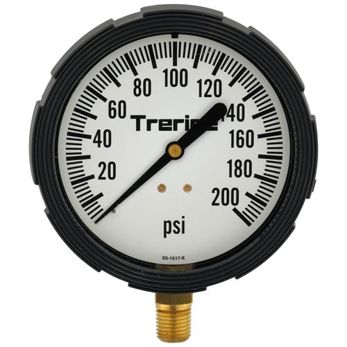 Main product image of 800LFB, 3-1/2" Utility Pressure Gauge with Lower Mount, 1/4 NPT (0-200 PSI)