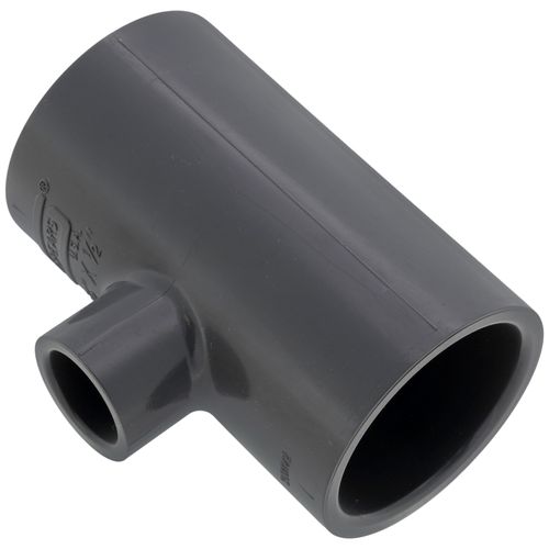 Main product image of 1-1/2" x 1-1/2" x 1/2" PVC Schedule 80 Reducing Tee