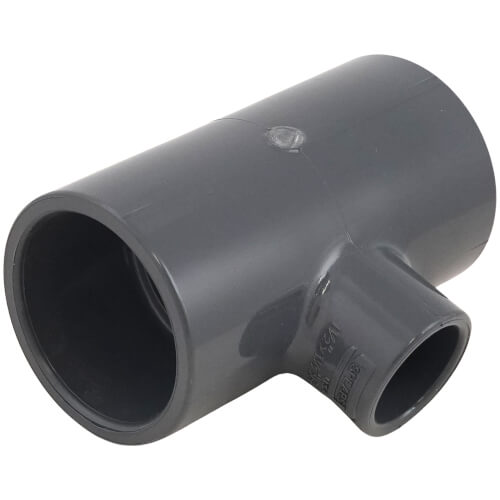 Main product image of 1-1/2" x 1-1/2" x 3/4" PVC Schedule 80 Reducing Tee