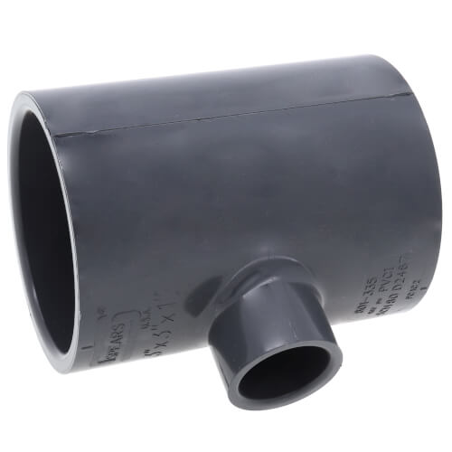 Main product image of 3" x 3" x 1" PVC Schedule 80 Reducing Tee
