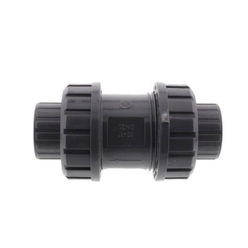 Main product image of 1" Gray True Union Ball Check Valve w/ End Connectors