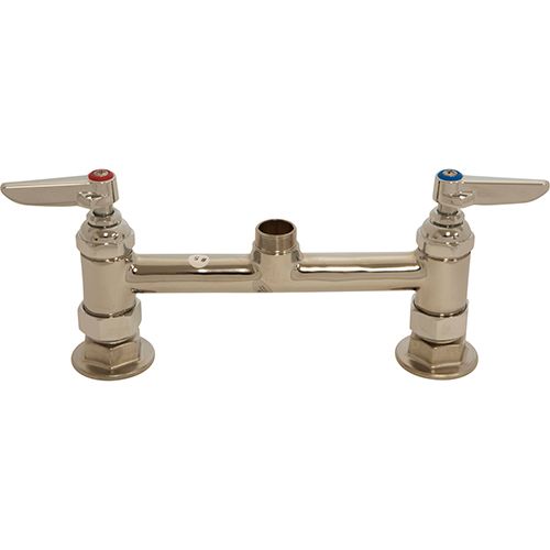 Main product image of Double Pantry Swivel Base Faucet, Deck Mount, 8" Centers, Lever Handles, Less Nozzle, B-0220-LN