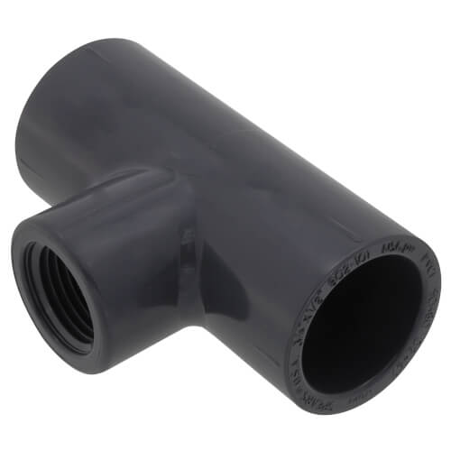 Main product image of 3/4" x 3/4" x 1/2" PVC Schedule 80 Reducing Tee (S x FPT)