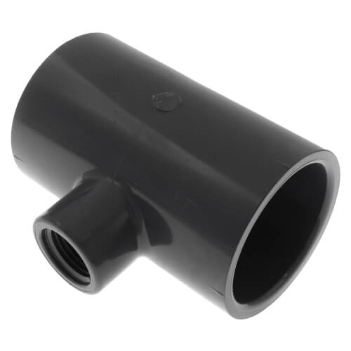 Main product image of 1-1/2" x 1-1/2" x 1/2" PVC Schedule 80 Reducing Tee (S x FPT)