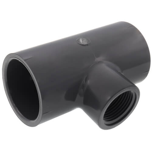 Main product image of 1-1/2" x 1-1/2" x 1" PVC Schedule 80 Reducing Tee (S x FPT)