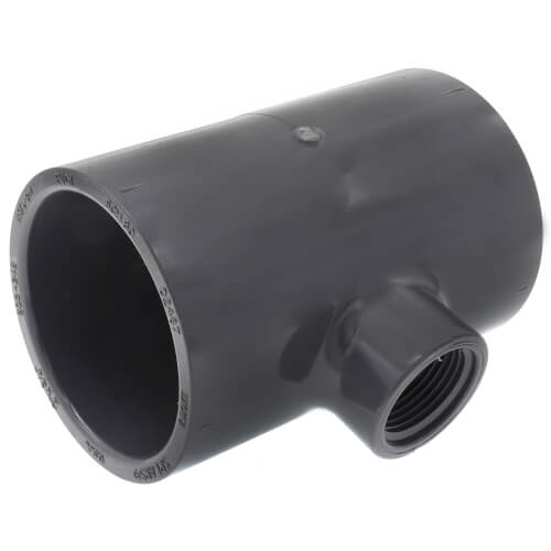 Main product image of 2" x 2" x 3/4" PVC Schedule 80 Reducing Tee (S x FPT)