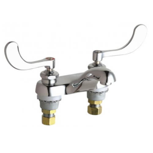 Main product image of 2.2 GPM 4" Deck-Mounted 2 Handle Manual Wristblade Lav Faucet, 802-317ABCP