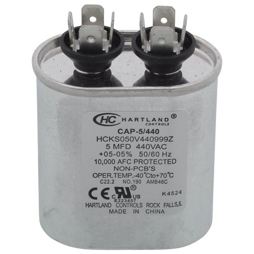 Main product image of 5 MFD 370v Oval Run Capacitor, 802007046