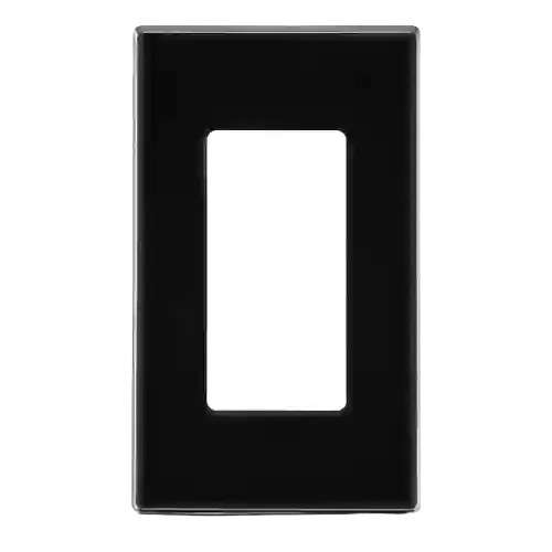 Main product image of 1-Gang Electrical Wall Plate, Decora Screwless (Black)