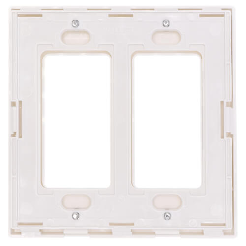 Main product image of 2-Gang Decora Wall Plate, Snap-On Mount (White)