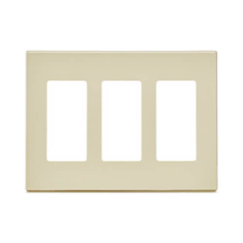 Main product image of 3-Gang Decora Wall Plate, Snap-On Mount (Almond)