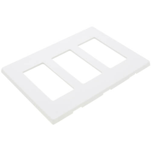 Main product image of 3-Gang Decora Wall Plate, Snap-On Mount (White)