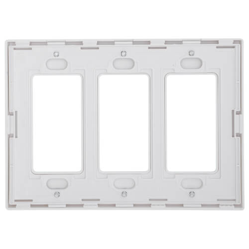 Main product image of 3-Gang Decora Wall Plate, Snap-On Mount (White)