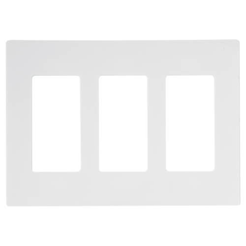 Main product image of 3-Gang Decora Wall Plate, Snap-On Mount (White)