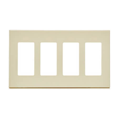 Main product image of 4-Gang Decora Wall Plate, Snap-On Mount (Almond)