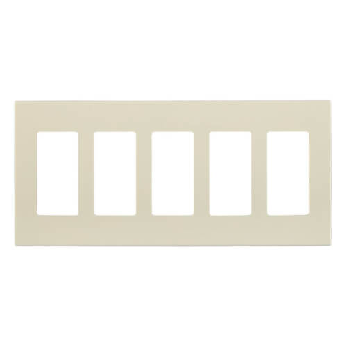 Main product image of 5-Gang Decora Plus Wall Plate, Screwless (Light Almond)