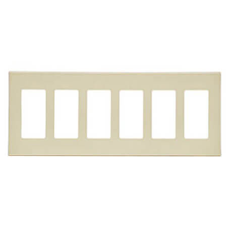 Main product image of 6-Gang Decora Plus Wall Plate, Screwless (Light Almond)