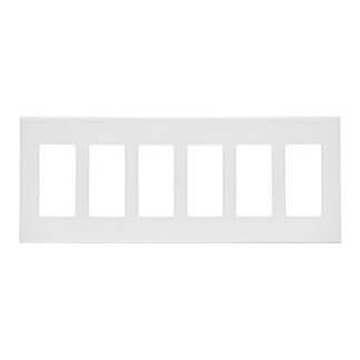 Main product image of 6-Gang Decora Wall Plate, Snap-On Mount (White)