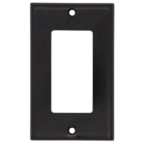 Main product image of 1-Gang Decora Electrical Wallplate, GFCI, Thermoset Plastic (Black)