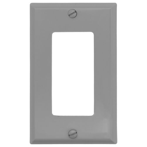 Main product image of 1-Gang Electrical Wall Plate, Nylon, Decora (Grey)