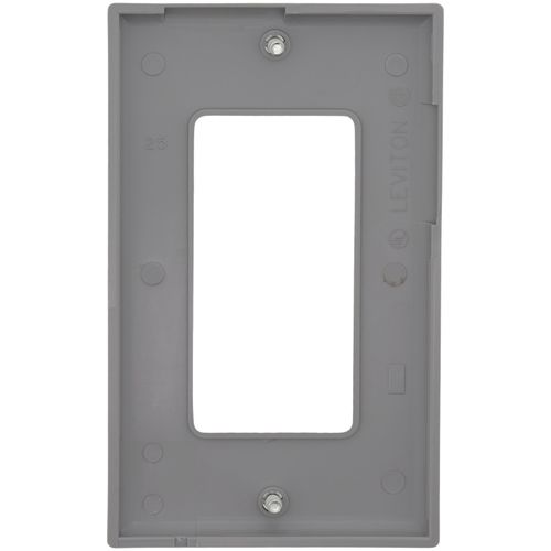 Main product image of 1-Gang Electrical Wall Plate, Nylon, Decora (Grey)