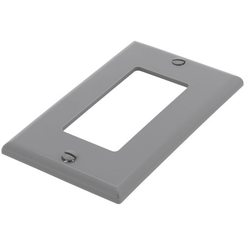 Main product image of 1-Gang Electrical Wall Plate, Nylon, Decora (Grey)
