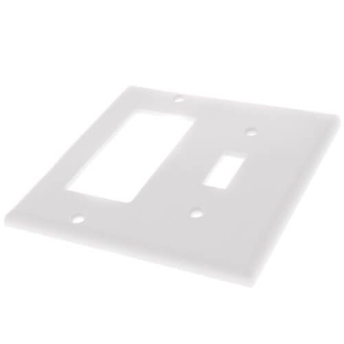 80405-W - Leviton 80405-W - 2-Gang Electrical Wall Plate Combo, 1 ...