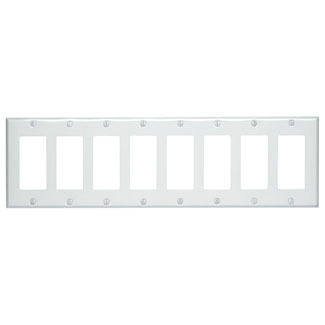 Main product image of 8-Gang Decora Electrical Wall Plate (White)
