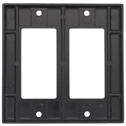 Main product image of 2-Gang Decora/GFCI Device Electrical Wall Plate, Device Mount (Black)