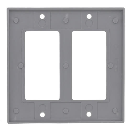 Main product image of 2-Gang Decora/GFCI Device Electrical Wall Plate, Device Mount (Gray)