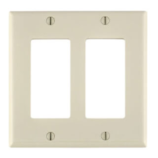 Main product image of 2-Gang Electrical Wall Plate, Nylon, Decora (Light Almond)