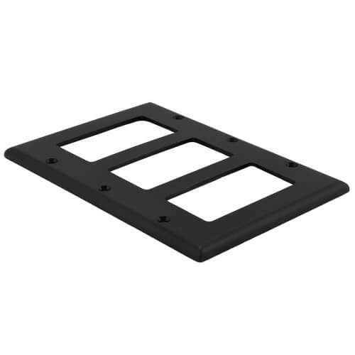 Main product image of 3-Gang Decora/GFCI Device Electrical Wall Plate, Device Mount (Black)