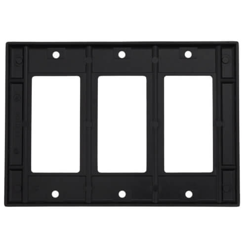 Main product image of 3-Gang Decora/GFCI Device Electrical Wall Plate, Device Mount (Black)