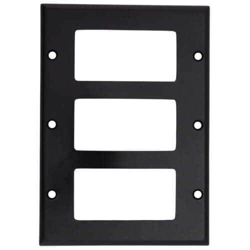Main product image of 3-Gang Decora/GFCI Device Electrical Wall Plate, Device Mount (Black)