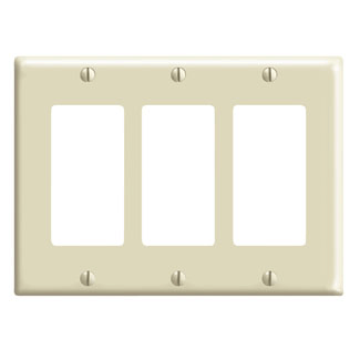 Main product image of 3-Gang Decora Electrical Wall Plate (Ivory)