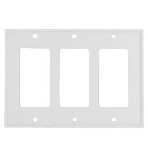 Main product image of 3-Gang Electrical Wall Plate, Nylon, Decora (White)