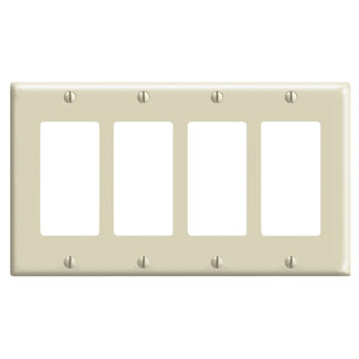 Main product image of 4-Gang Decora Electrical Wall Plate (Ivory)