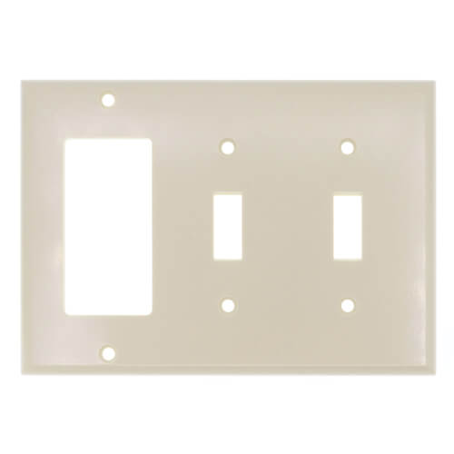 Main product image of 3-Gang Electrical Wall Plate, Combo, 1 Decora & 2 Toggle Switch (Ivory)