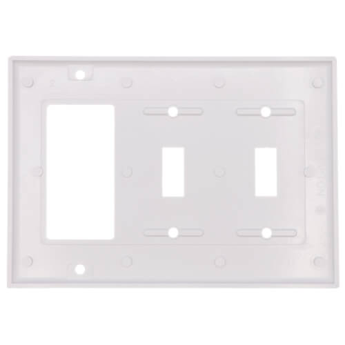 Main product image of 3-Gang Electrical Wall Plate, Combo, 1 Decora & 2 Toggle Switch (White)