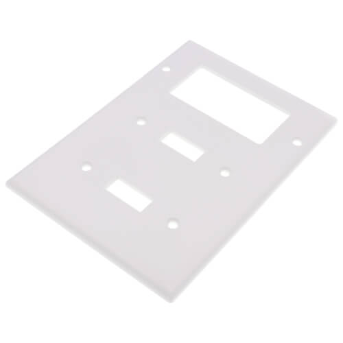 Main product image of 3-Gang Electrical Wall Plate, Combo, 1 Decora & 2 Toggle Switch (White)